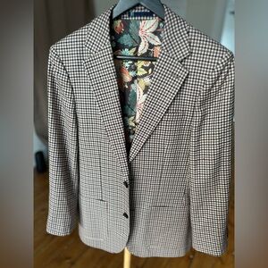 Men's Brown/Tan Checkered Blazer by HARRY BROWN